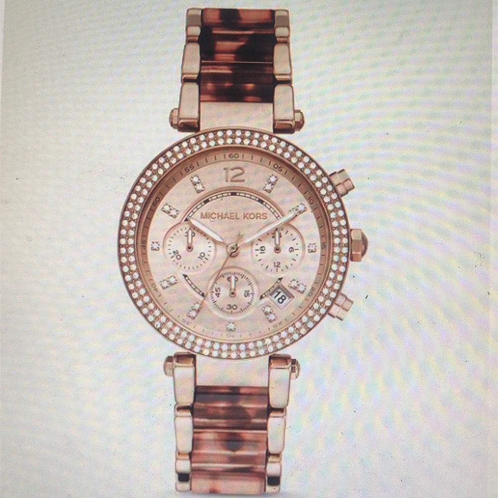 Oversized Parker Rose Gold-Tone Acetate Watch